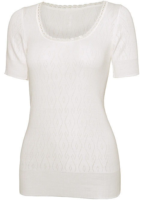 White Swan Short Sleeve Thermal Top